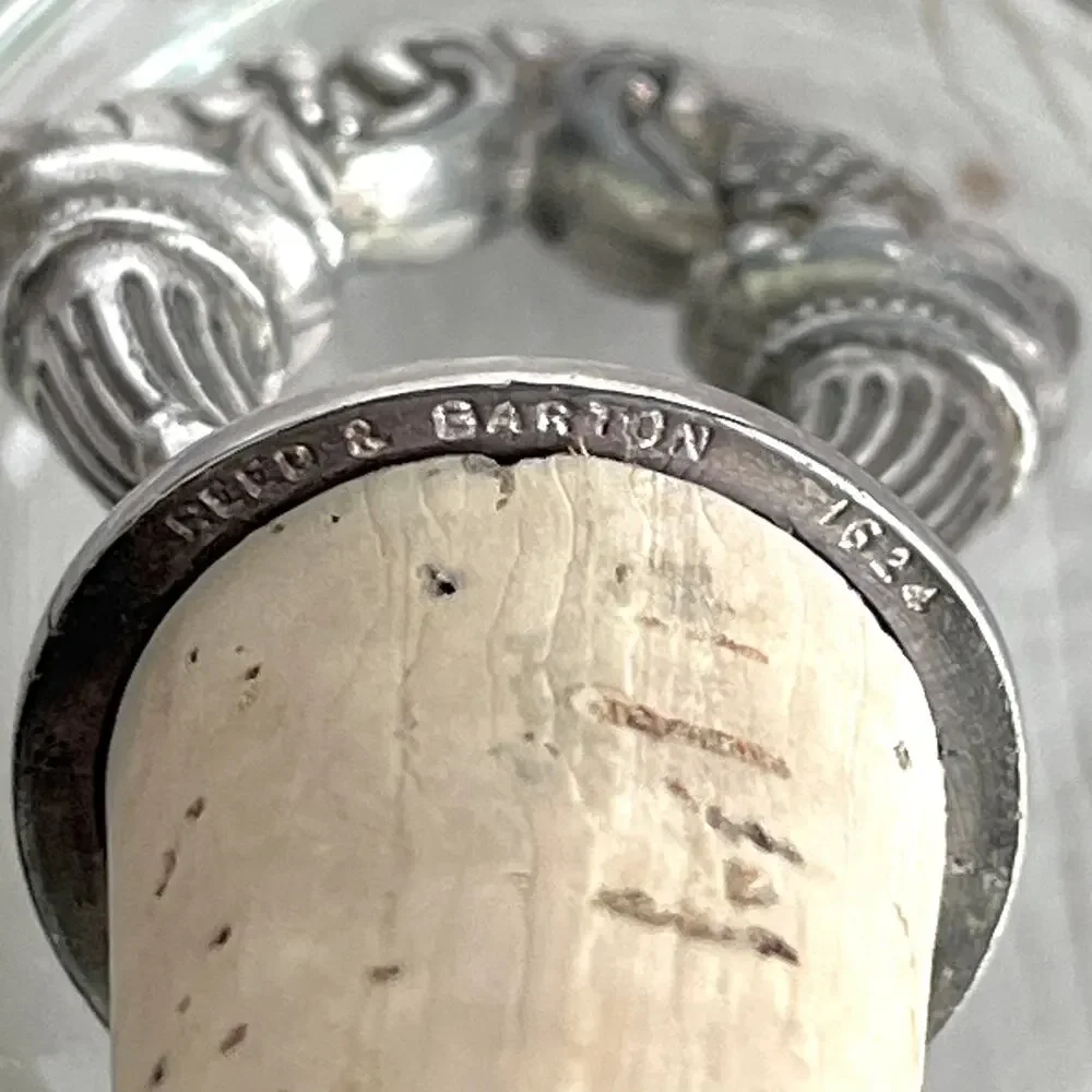 Vintage Reed & Barton Silver Plate Decanter Bottle Stopper 1624 King Francis